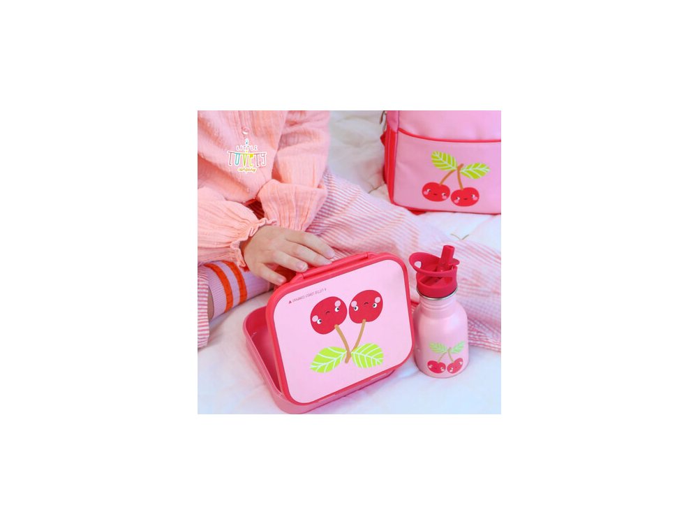 A little lovely company: Δοχείο φαγητού Bento με χωρίσματα- 900ml - Happy Cherries