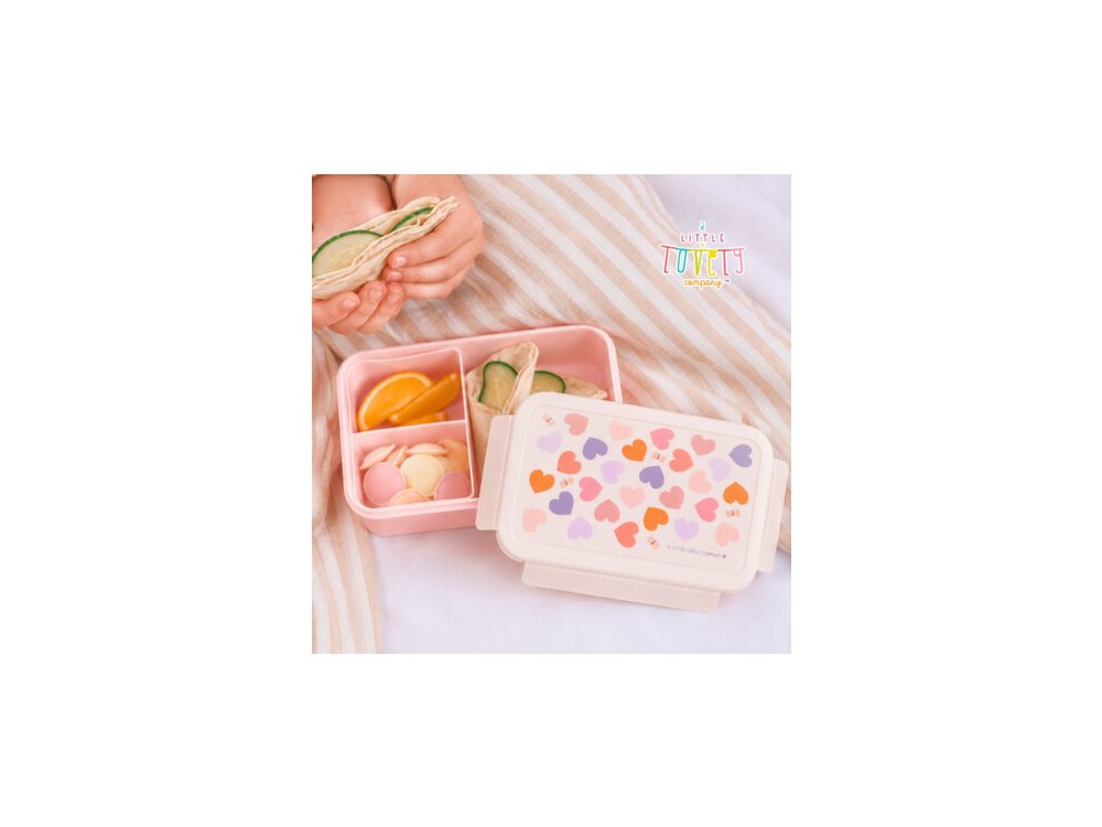 A little lovely company: Δοχείο φαγητού Bento με χωρίσματα- 1,2 L - Hearts