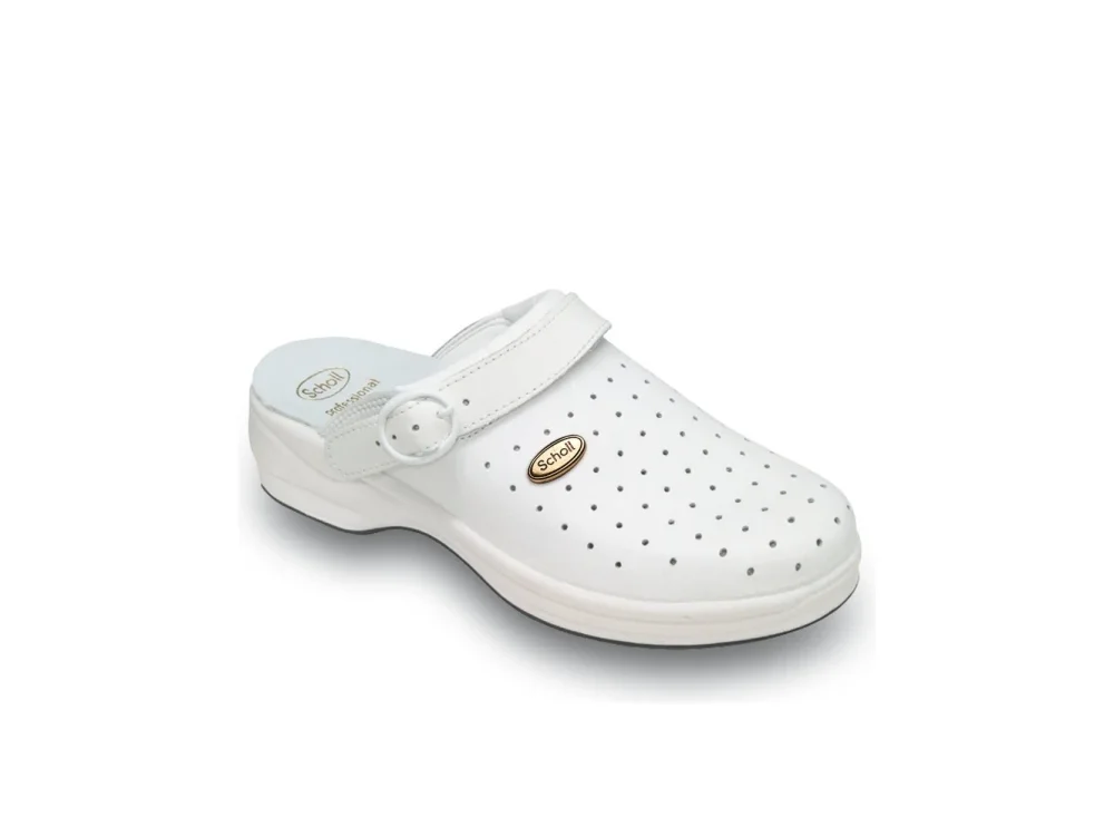 Scholl Clog Super Comfort Unisex Ανατομικά Σαμπώ, Χρώμα Λευκό, No43