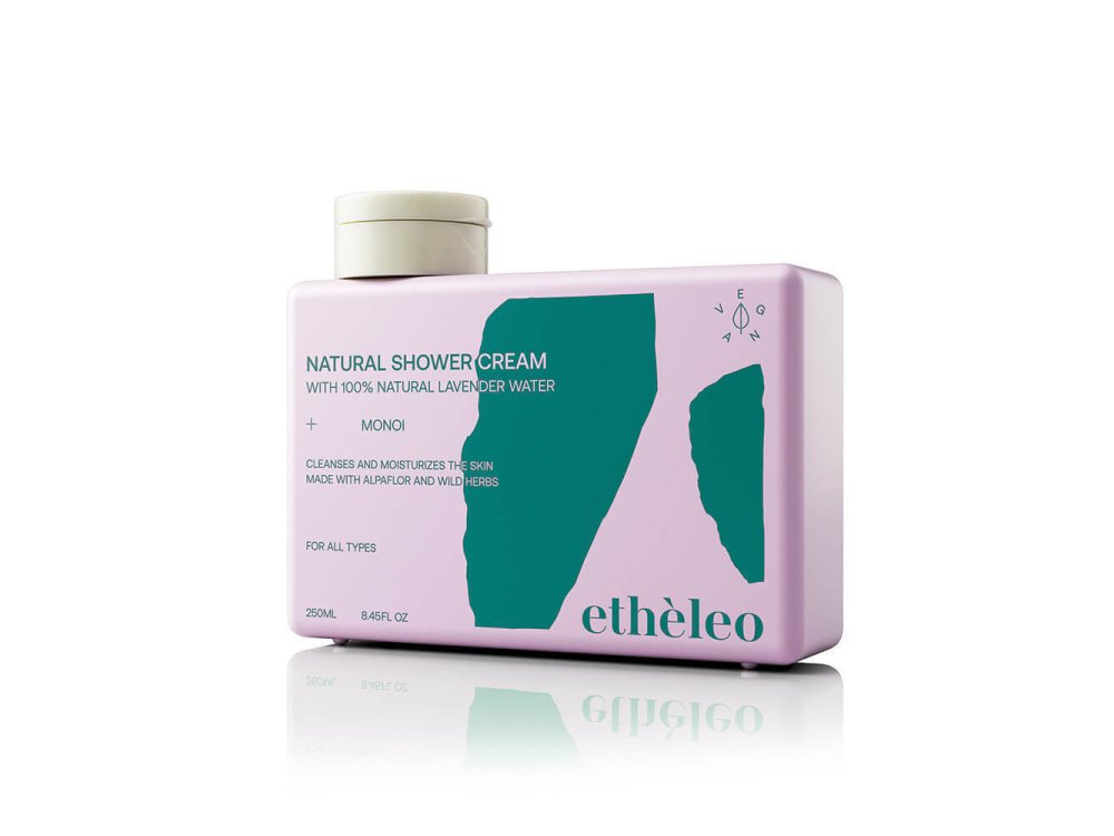 Etheleo Monoi Natural Body Shower Cream Κρεμώδες Αφρόλουτρο, 250ml