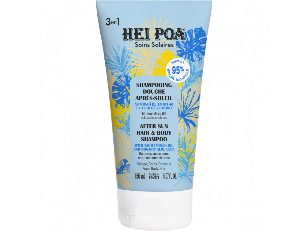 Hei Poa After Sun Hair & Body Shampoo Σαμπουάν & Αφρόλουτρο για Μαλλιά & Σώμα για Μετά τον Ήλιο, 150ml