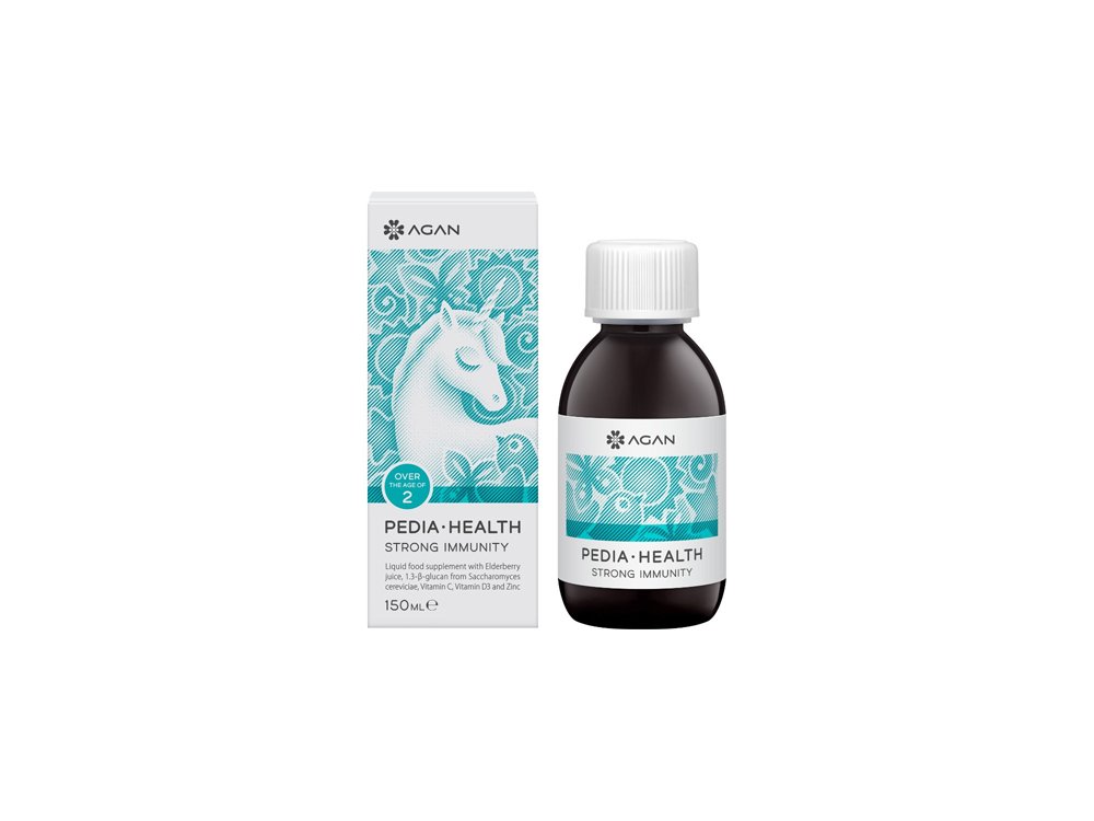 Agan Pedia Health Strong Immunity Συμπλήρωμα Διατροφής για την Ενίσχυση του Ανοσοποιητικού των Παιδιών, 150ml