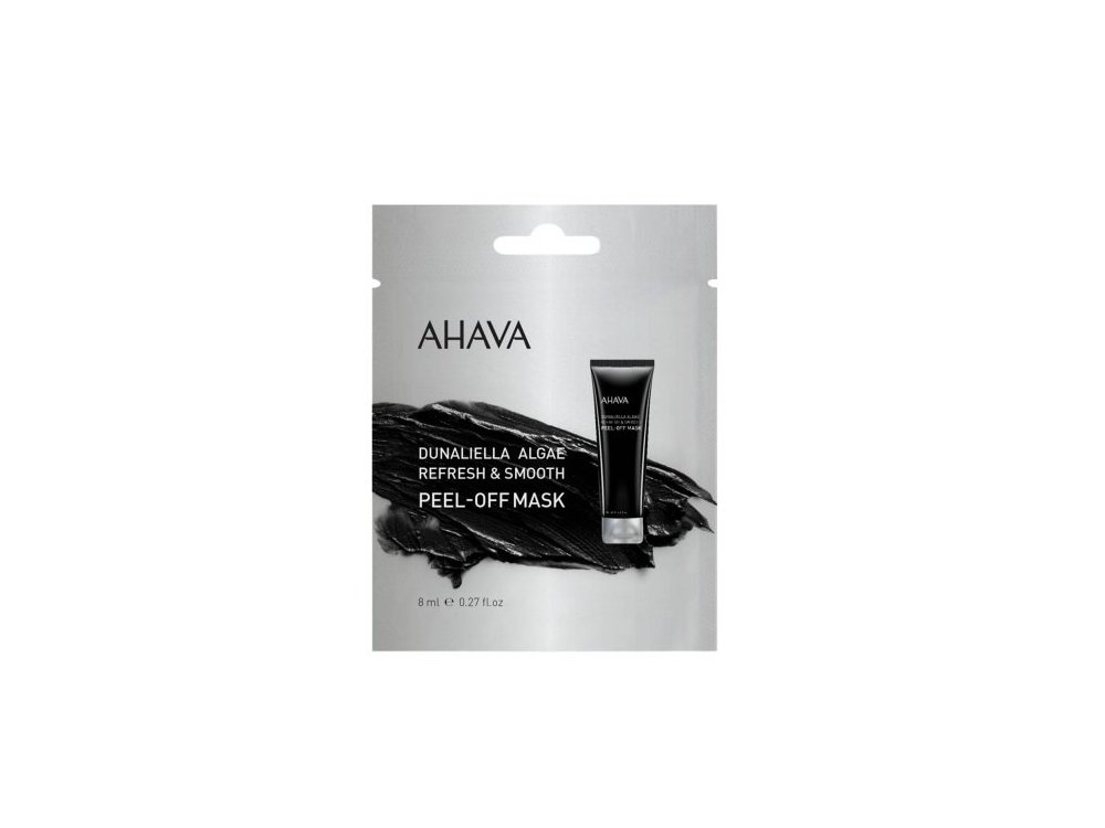 Ahava Mineral Masks Dunaliella Algae Peel-Off Mask, Μάσκα Προσώπου Με Κάρβουνο Για Τα Μαύρα Στίγματα, 8ml