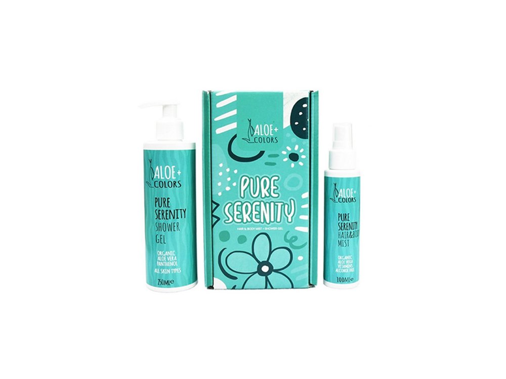Aloe+ Colors Pure Serenity Gift Set Shower Gel 250ml & Pure Serenity Hair and Body Mist, 100ml