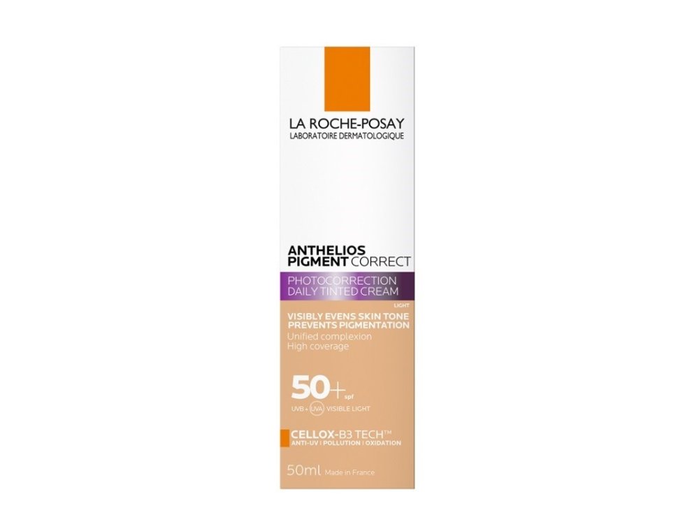 La Roche Posay Anthelios Pigment Correct Photocorrection Daily Tinted Cream SPF50+, Αντηλιακό με Χρώμα για τις Κηλίδες, 50ml