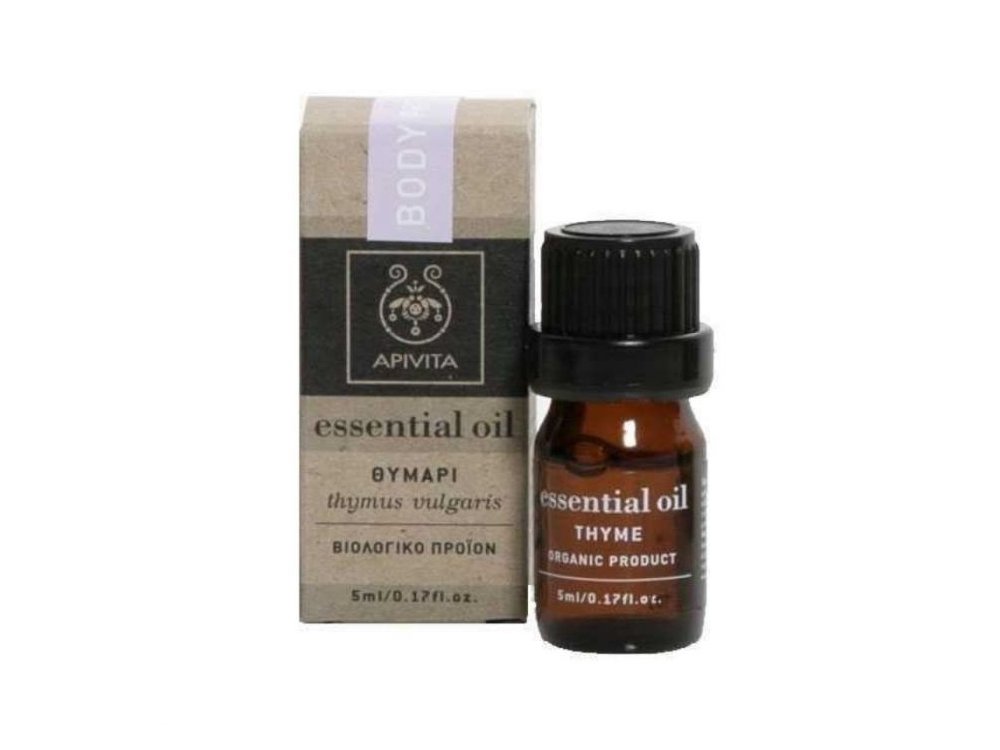 Apivita Essential Oil Thyme 100% Βιολογικό Αιθέριο 'Ελαιο Θυμάρι, 5ml