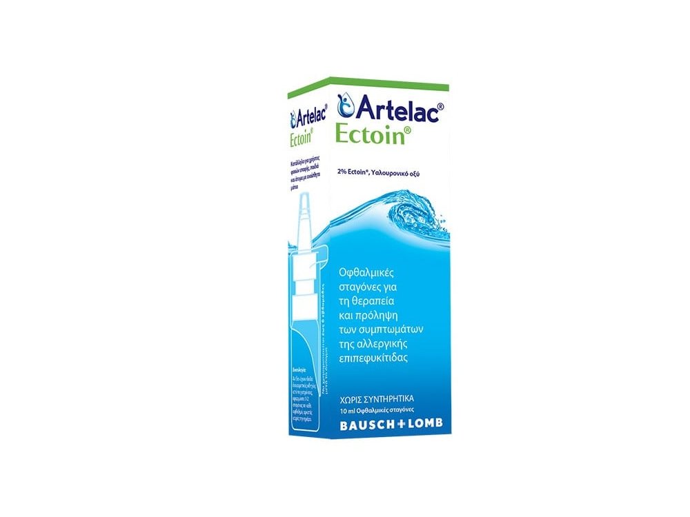 Bausch & Lomb Artelac Ectoin, Οφθαλμικές Σταγόνες για τη Θεραπεία της Αλλεργικής Επιπεφυκίτιδας, 10ml