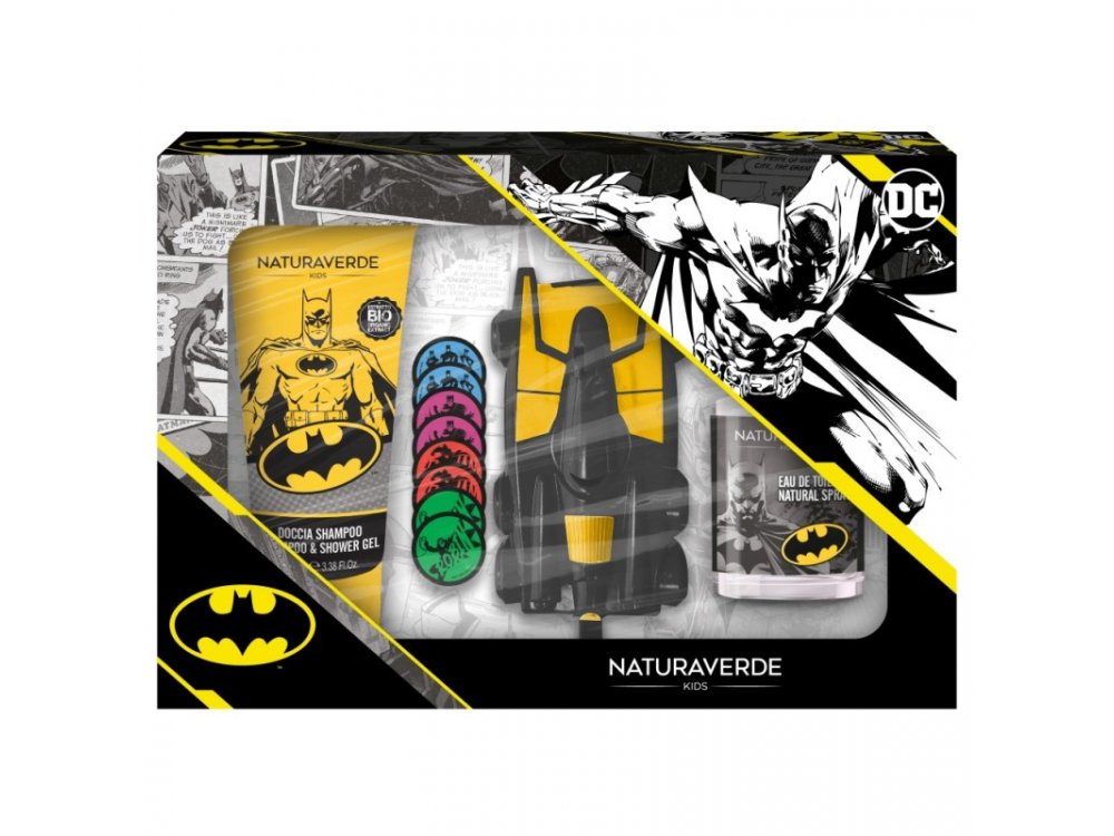 Naturaverde Παιδικό Σετ με Αφρόλουτρο 100ml + Eau Άρωμα 50ml Batman & Δώρο Μηχανή εκτόξευσης δίσκου