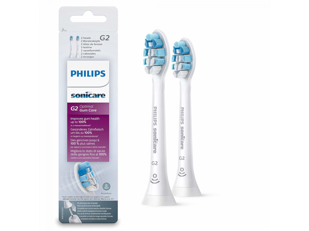 Philips Sonicare G2 Optimal Gum Care HX9032/10, Ανταλλακτικές Κεφαλές Οδοντόβουρτσας, 2τμχ