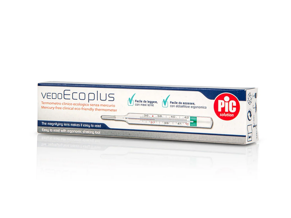 Pic Solution Vedoecoplus, Θερμόμετρο Οικολογικό Με Μεγεθυντικό Φακό, 1τμχ