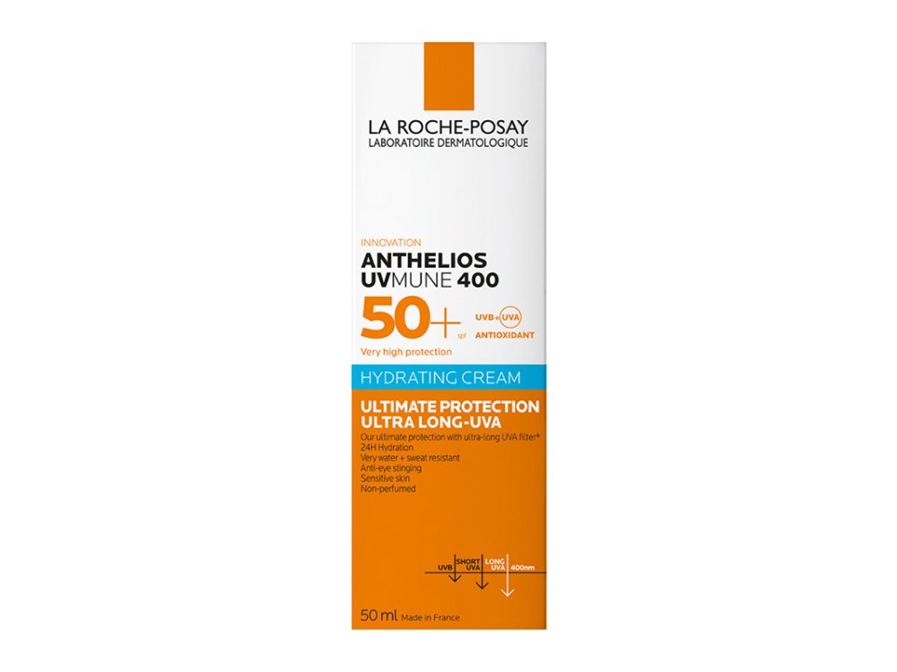La Roche Posay Anthelios Uvmune 400 Crema Hydratante SPF50+, Αντηλιακή Ενυδατική Κρέμα Χωρίς Άρωμα, 50ml