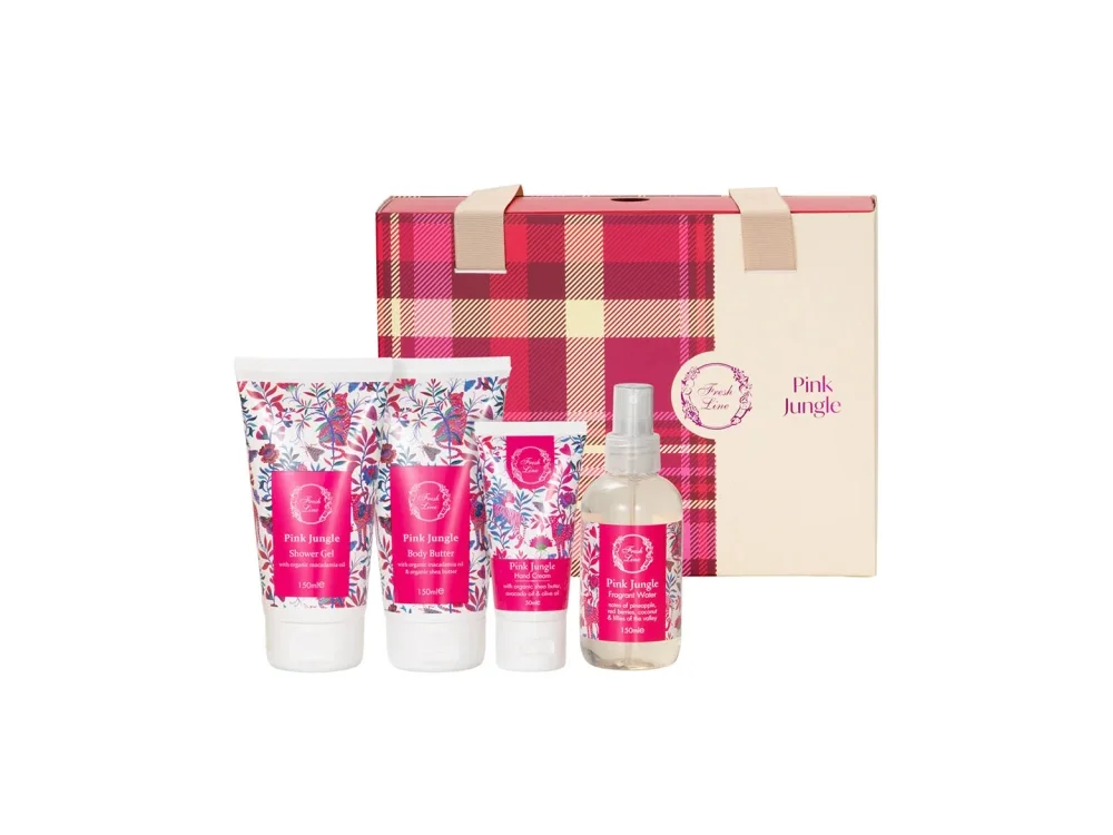 Fresh Line X-Mas Promo Pink Jungle, Σετ Περιποίησης Σώματος, 4 τμχ