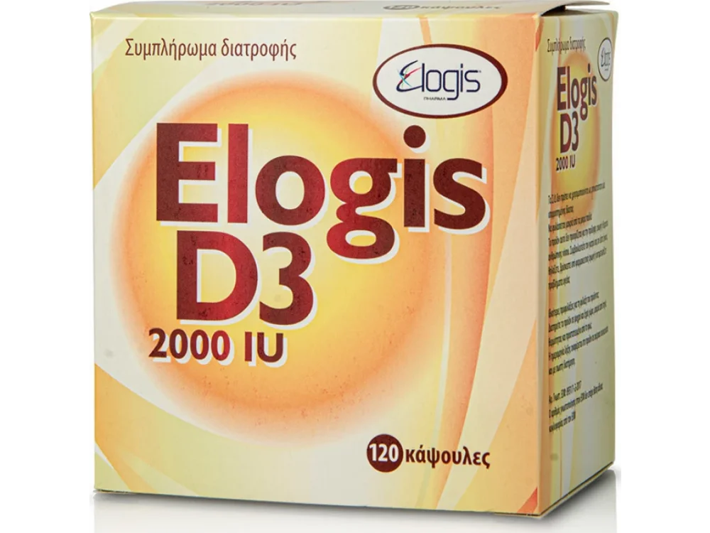 Elogis D3 2000IU Συμπλήρωμα Διατροφής με Βιταμίνη D3, 120caps