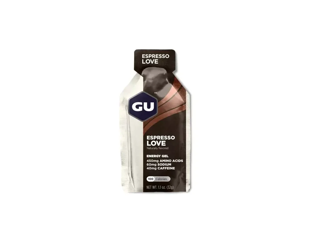 GU Energy Gel Espresso Love (Ενεργειακό Τζέλ Υδατανθράκων με Καφεΐνη με Γεύση Εspresso), 32gr