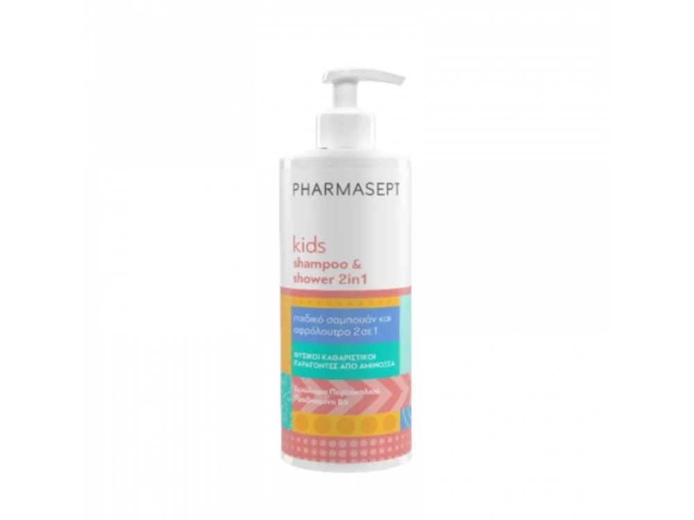 Pharmasept Kids Shampoo & Shower 2 in 1 Απαλό Παιδικό Σαμπουάν & Αφρόλουτρο, 500ml