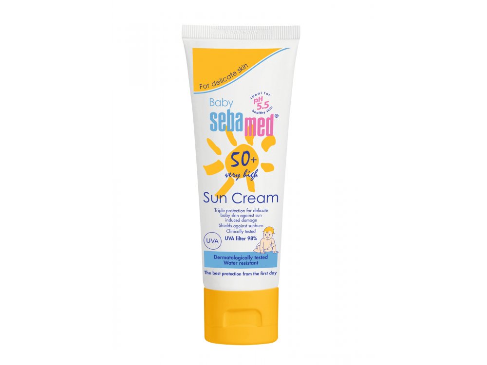 Sebamed Baby Sun Cream SPF50+, Αντιηλιακή Κρέμα για Ευαίσθητες Μωρουδιακές Επιδερμίδες, 75ml