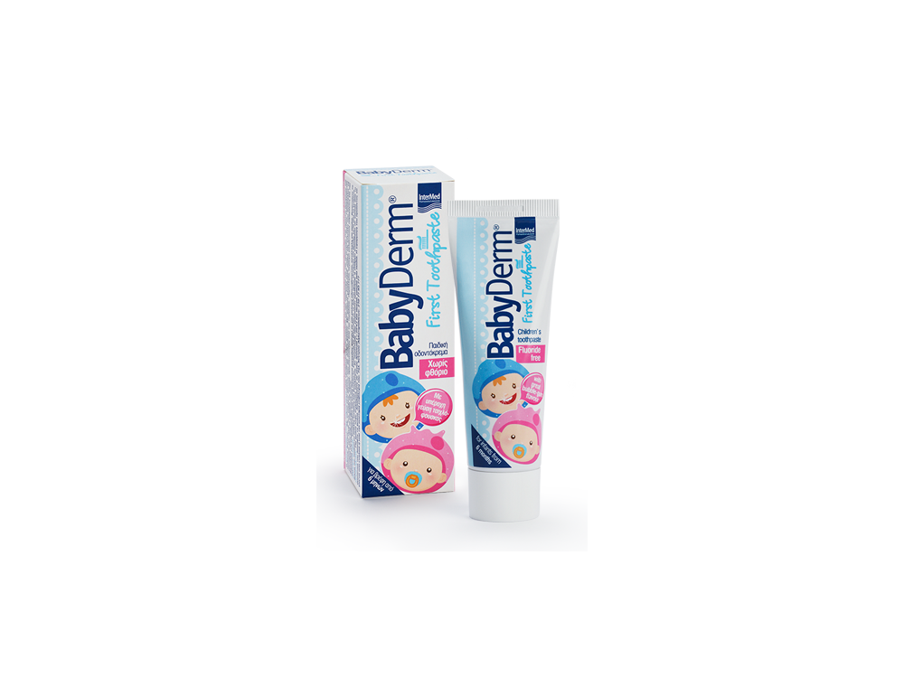 InterMed Babyderm First Toothpaste, Οδοντόκρεμα για τη Φροντίδα των πρώτων Βρεφικών Δοντιών, 50ml