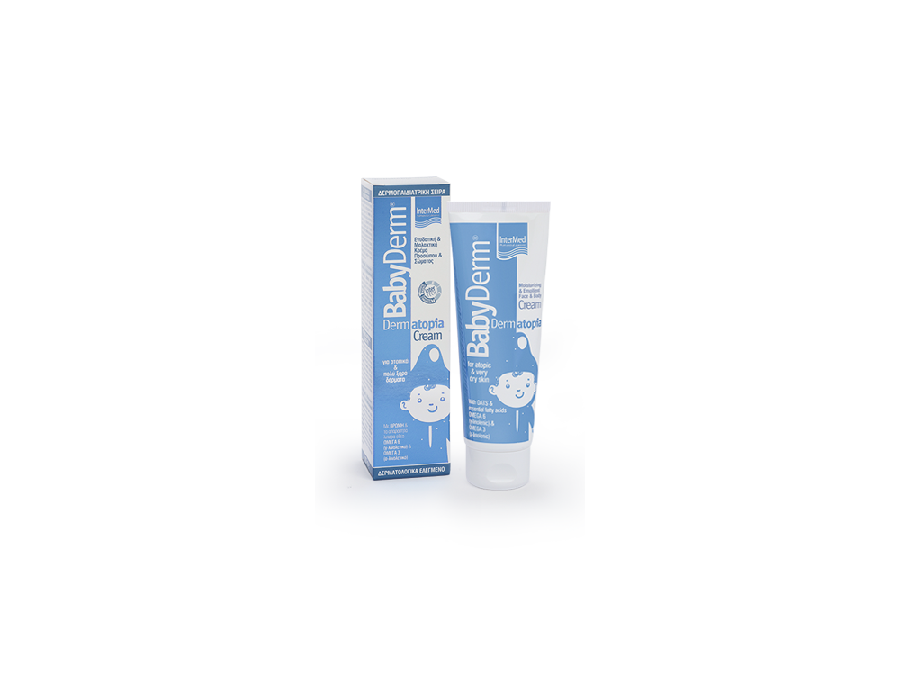 InterMed Babyderm Dermatopia Cream, Ενυδατική & Μαλακτική Κρέμα Προσώπου & Σώματος, 125ml