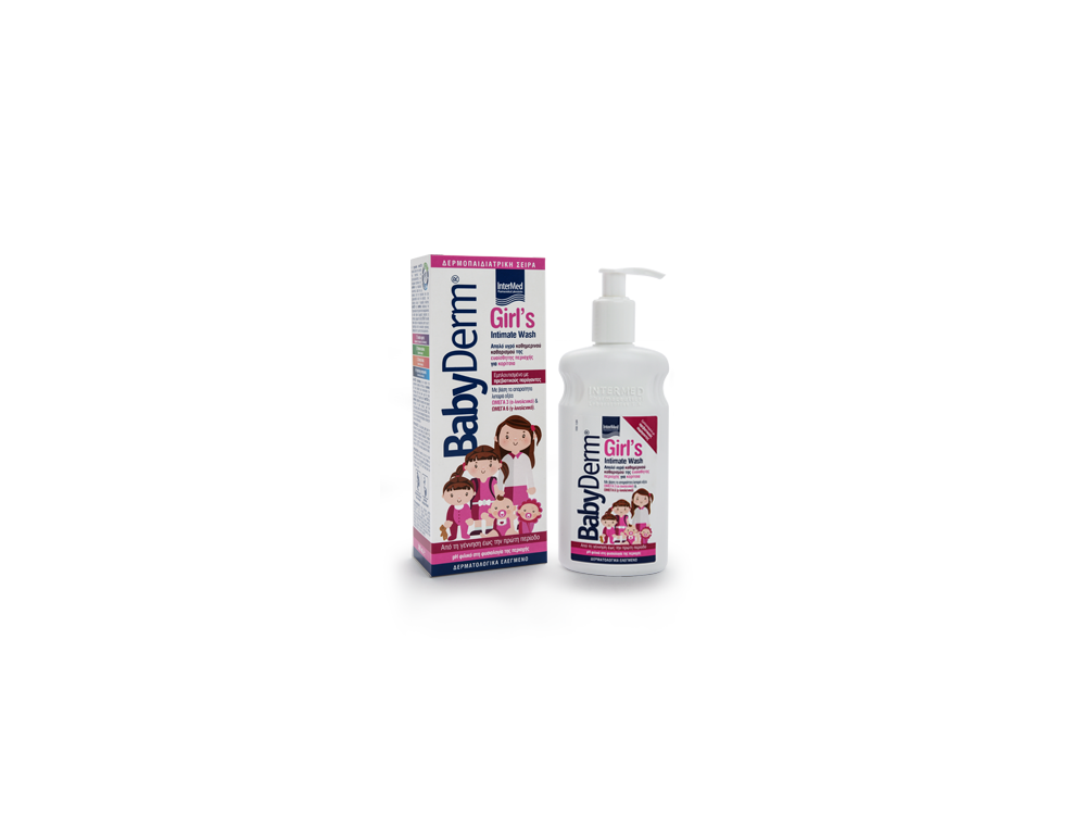 InterMed Babyderm Girl’s Intimate Wash, Καθαριστικό Υγρό Ευαίσθητης Περιοχής των Κοριτσιών, 300ml