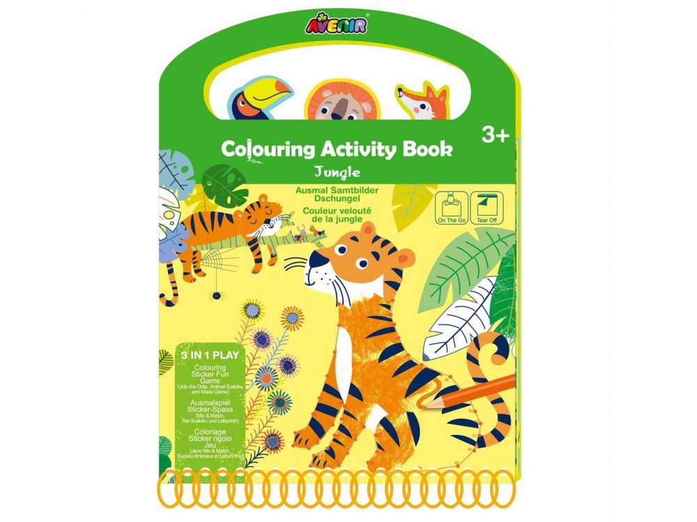 Avenir Colouring Activity Book Jungle - Βιβλίο ζωγραφικής, 1τμχ