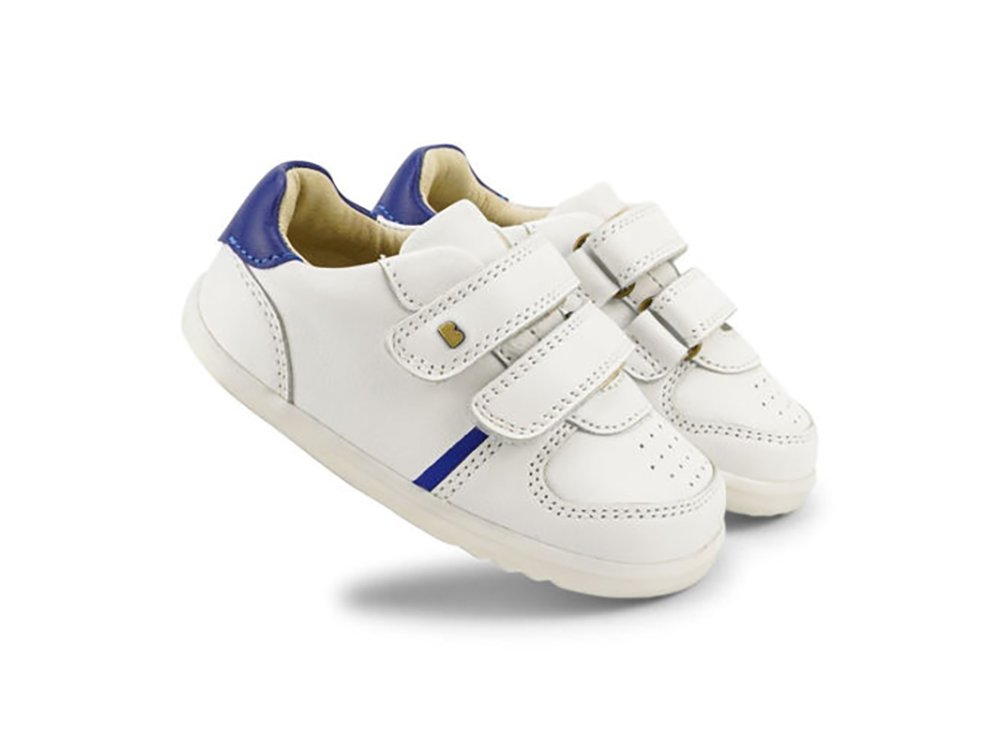 Bobux, Step Up, I walk Riley White+Blueberry, No23