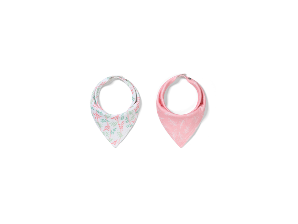 BabyOno Bandana Bib Leaves, Σαλιάρες - Mπαντάνες 0m+, 2 τμχ