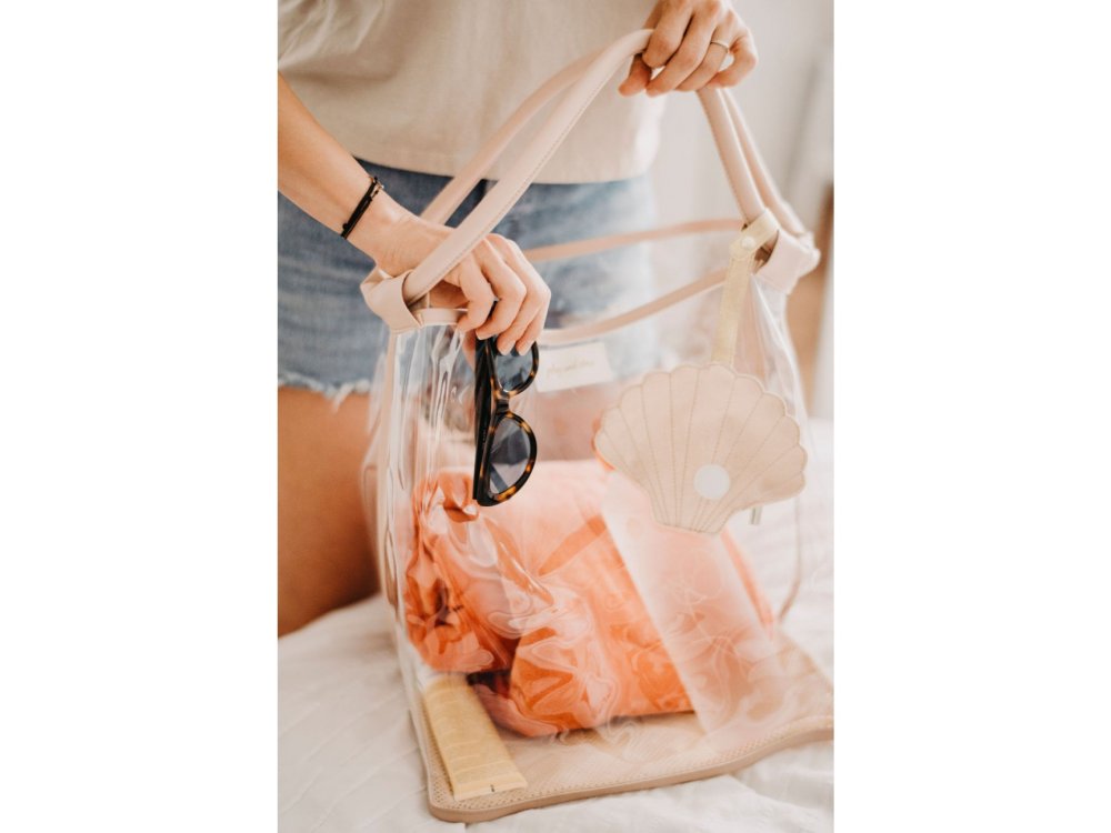 Play and Store Beach Bag Beige, Τσάντα θαλάσσης με δίχτυ, 1τμχ