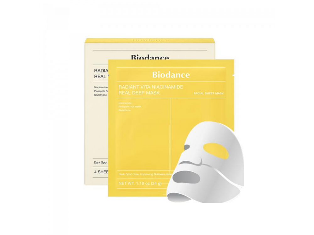 Biodance Radiant Vita Niaciamide Real Deep Mask, Ενυδατική Μάσκα Προσώπου, 34ml