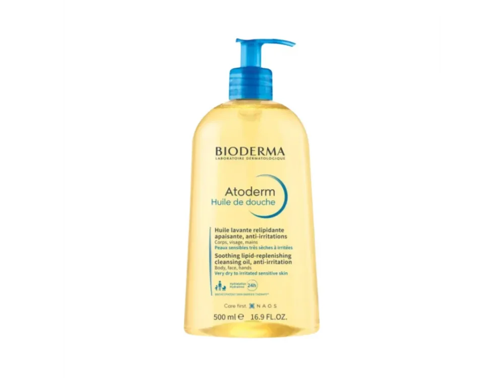 Bioderma Atoderm Huile De Douche Cleansing Oil Απαλό Αφρόλουτρο σε Ελαιώδη Μορφή κατά των Ερεθισμών για το Ευαίσθητο Ξηρό προς Ατοπικό Δέρμα, 500ml