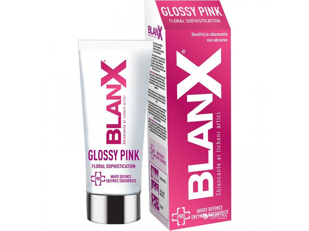 Blanx Glossy Pink White Defence Enzymes Toothpaste Οδοντόκρεμα Λεύκανσης με Γυαλιστική Δράση, 75ml