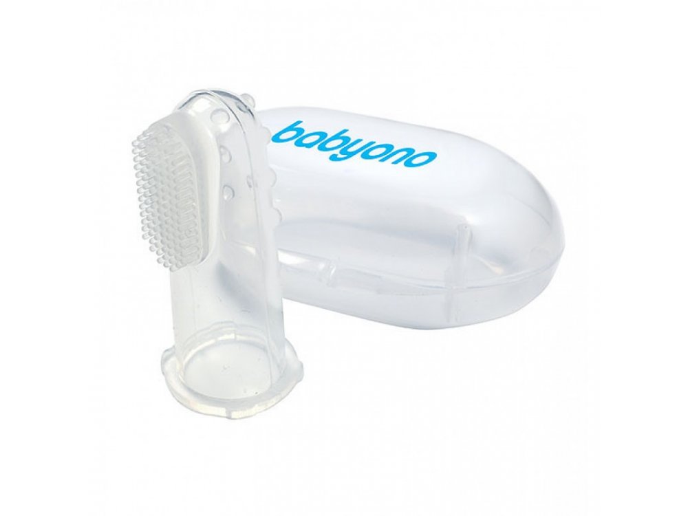 BabyOno Δαχτυλική οδοντόβουρτσα Διάφανη, 1τμχ