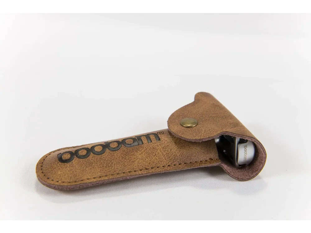 Boobam Razor Genuine Leather Pouch Brown, Δερμάτινη Θήκη για την Ξυριστική μηχανή Razor
