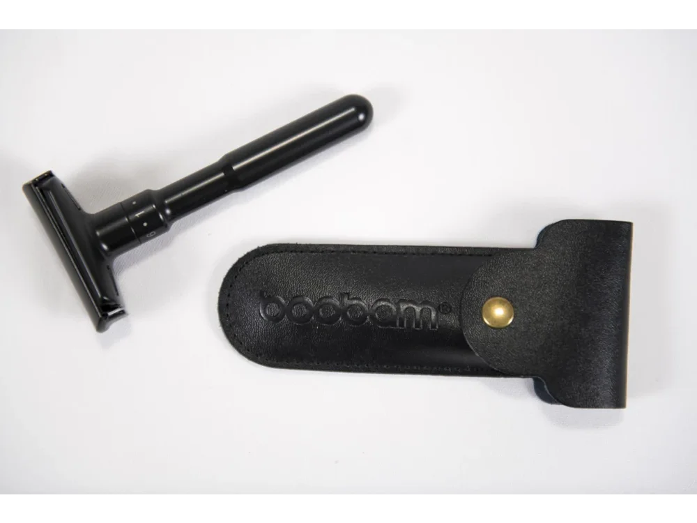 Boobam Razor Genuine Leather Pouch Black, Δερμάτινη Θήκη για την Ξυριστική μηχανή Razor