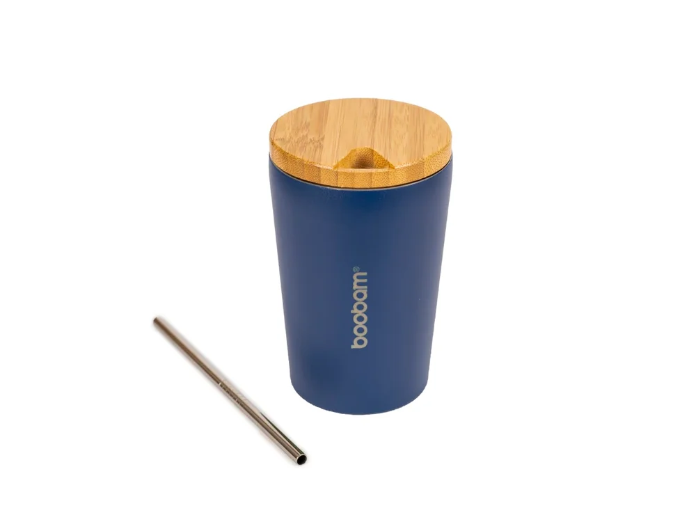 Boobam Cup, Ποτήρι Θερμός Μπλέ, 350ml