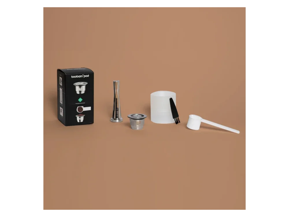 Boobam Pod, Επαναγεμιζόμενη Κάψουλα Ανοξείδωτη, Συμβατή με Μηχανή Nespresso®