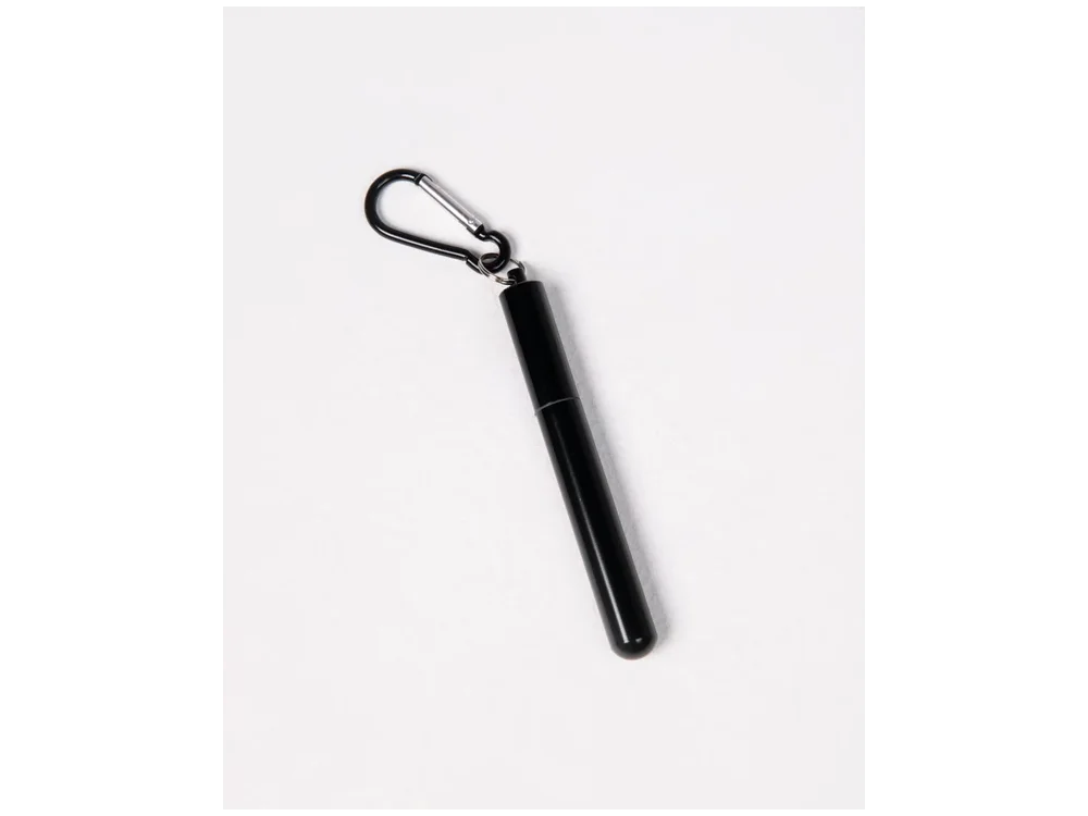 Boobam Straw Pocket, Πτυσσόμενο Καλαμάκι, Black, 1τμχ