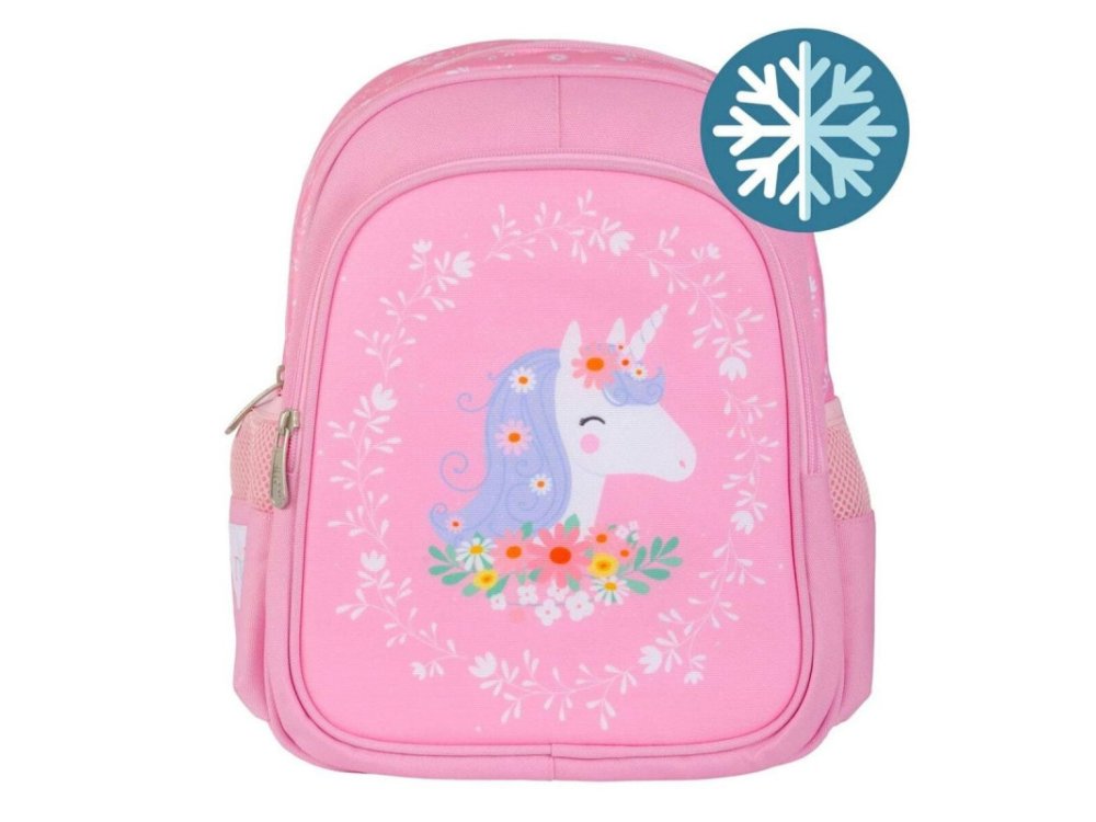 A Little Lovely Backpack Σακίδιο-Τσάντα Πλάτης με Ισοθερμική Θήκη, Unicorn, 27x32εκ.
