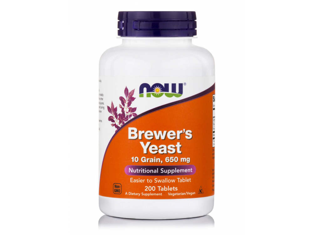 Now Brewers Yeast 10grain, 650mg 200veg.tabs