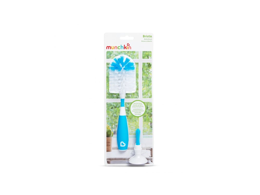 Munchkin Bristle Bottle Brush Blue, Βούρτσα Καθαρισμού Μπιμπερό Μπλέ, 1τμχ