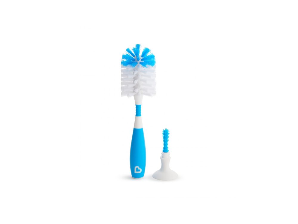 Munchkin Bristle Bottle Brush Blue, Βούρτσα Καθαρισμού Μπιμπερό Μπλέ, 1τμχ