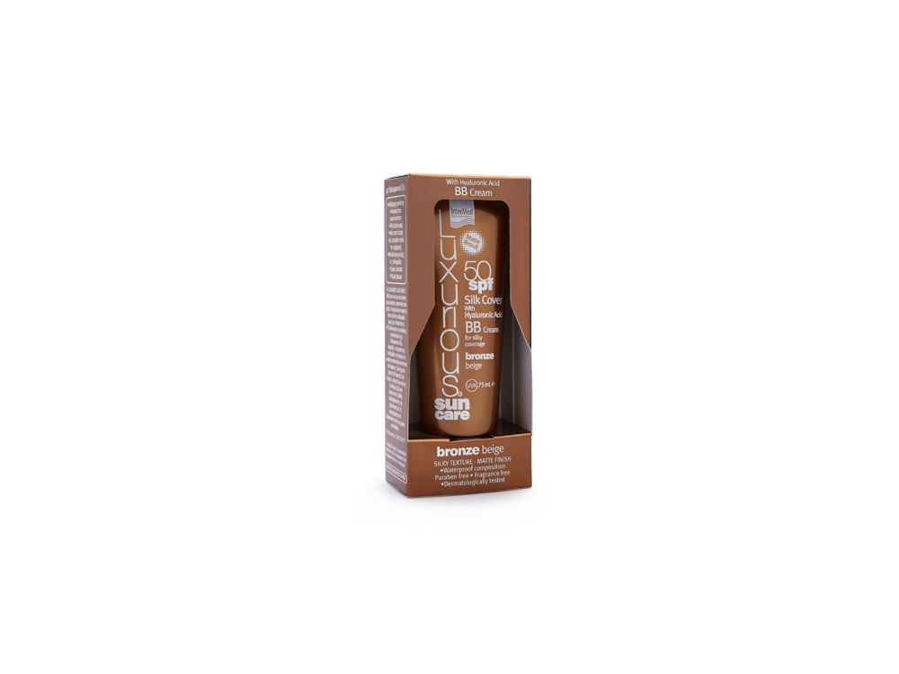 InterMed Luxurious Sun Care Silk Cover SPF50+ Bronze Beige, Αντηλιακή Προστασία & Ανάπλαση Προσώπου, 75ml
