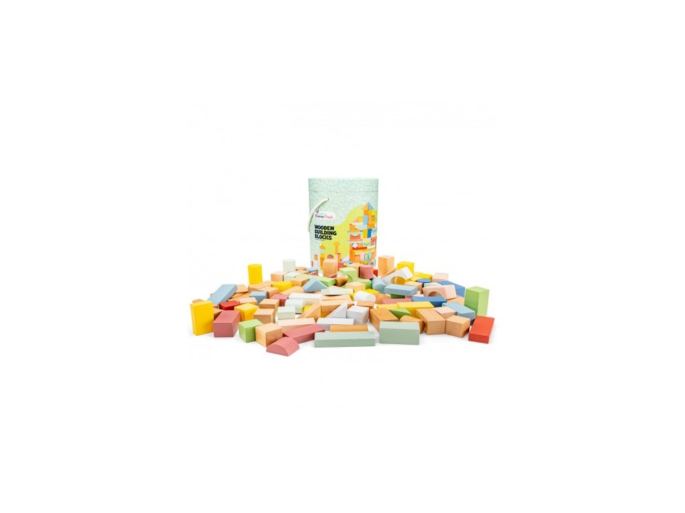 New Classic Toys, Building Blogs, Σετ με 100 Ξύλινα Τουβλάκια