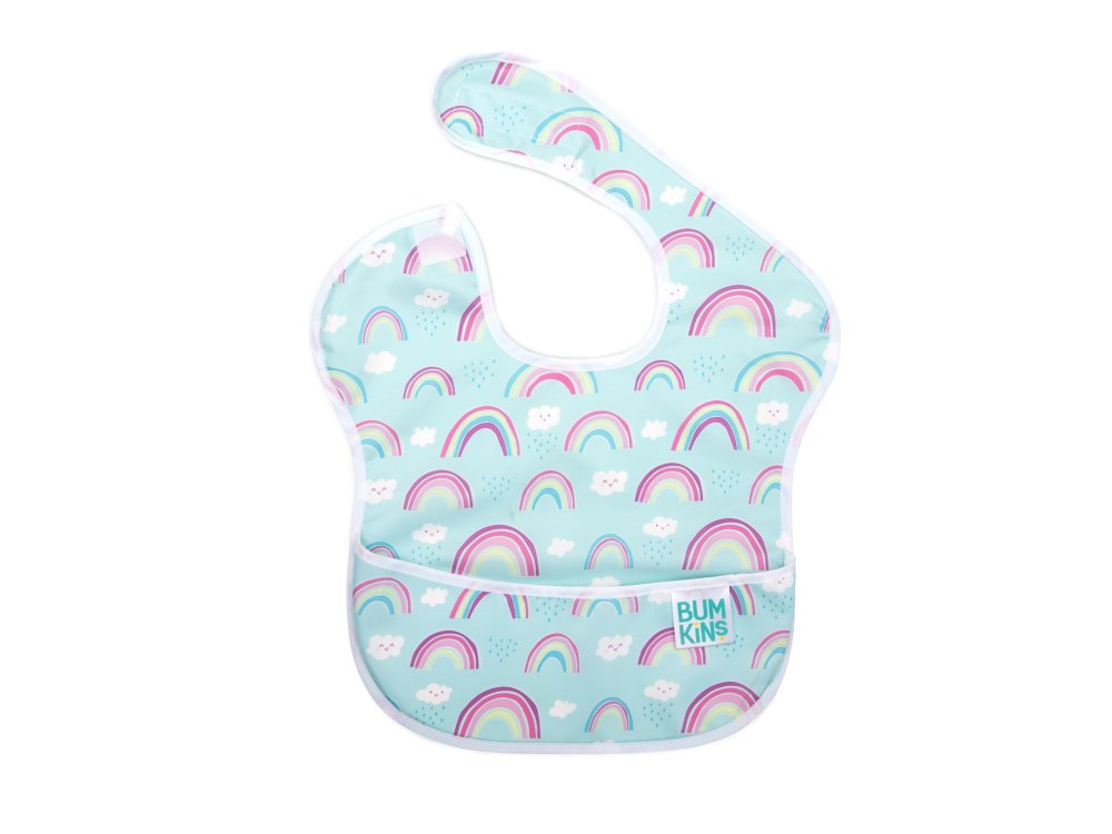 Bumkins Baby Bib Rainbows, Σαλιάρα Αδιάβροχη απο 6-24μηνών, 1τμχ