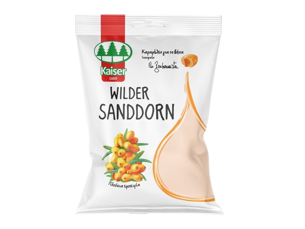 Kaiser Wilder Sanddorn Καραμέλες για το Bήχα με Ιπποφαές, 90g