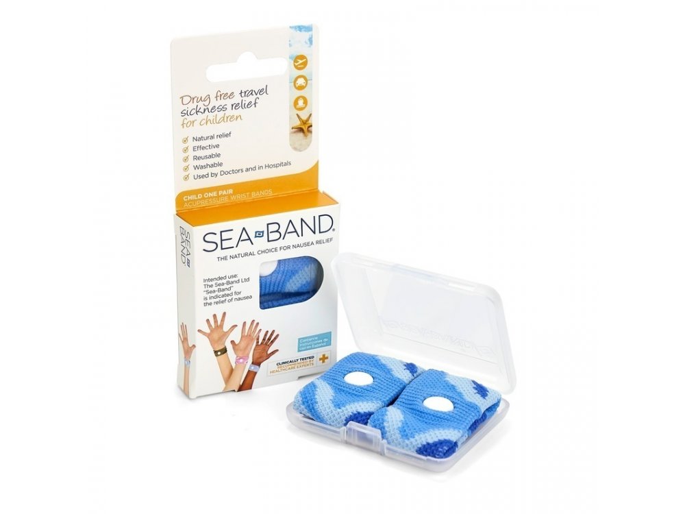 Sea Band Περικάρπια Πιεσοθεραπείας Παιδικά, Κατά της Ναυτίας, Γαλάζιο, 2τμχ