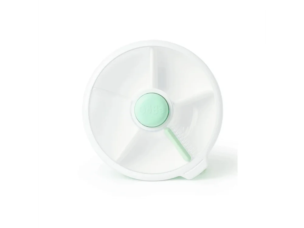 Gobe Snack Spinner Large, Mint Green, Δοχείο για Σνακ με 4 Περιστρεφόμενες Θήκες, 1τμχ
