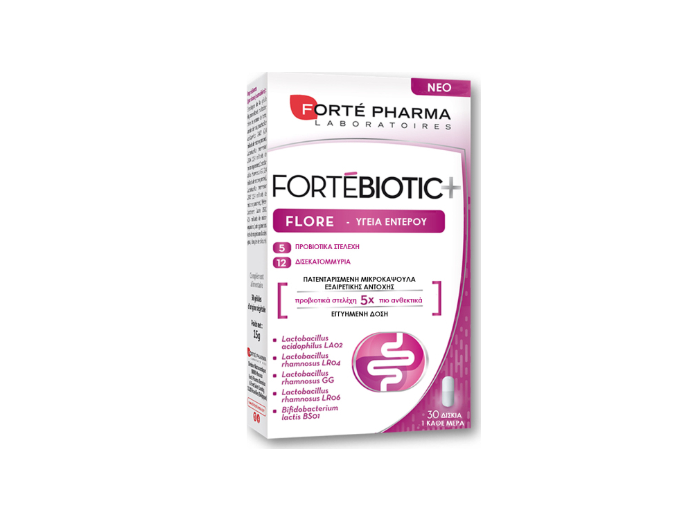 Forte Pharma Fortebiotic+ Flore Συμπλήρωμα Προβιοτικών, 30caps