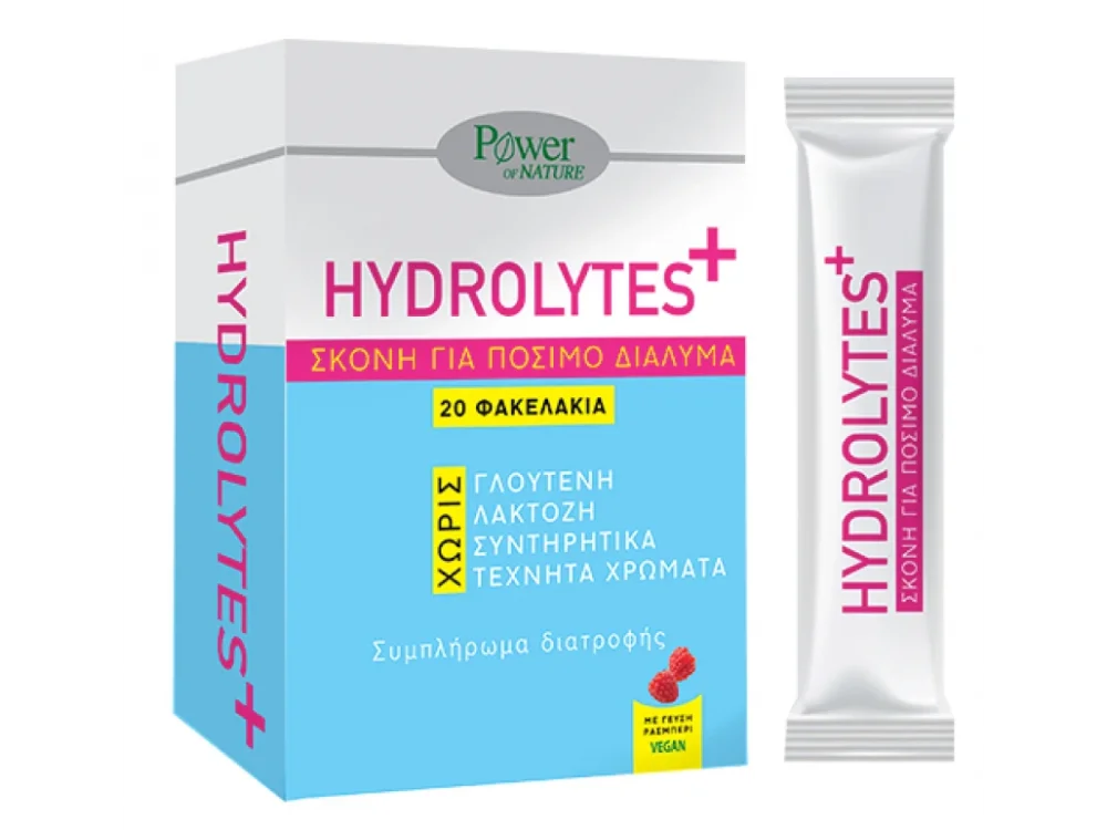 Power of Nature Hydrolytes+, Ηλεκτρολύτες σε φακελάκια, 20sachets