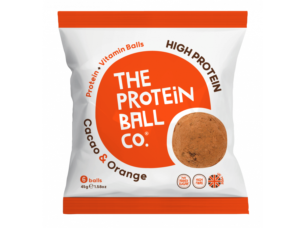 The Protein Ball Co. High Protein Cacao & Orange Μπαλίτσες Πρωτεΐνης με Κακάο & Πορτοκάλι, 6 balls