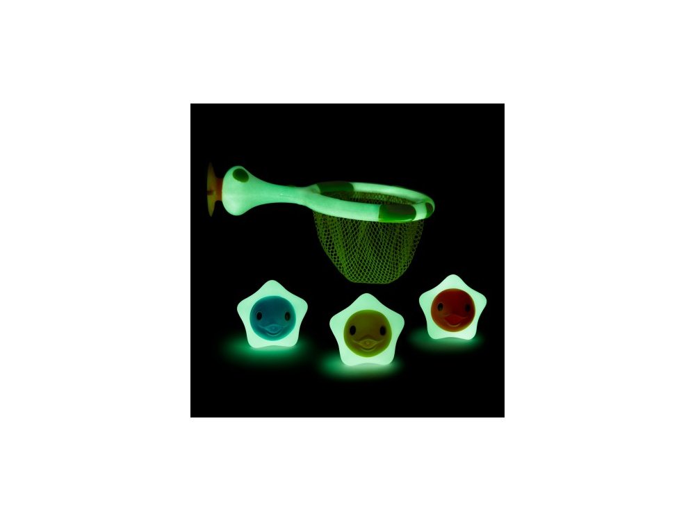 Munchkin Catch & Score Glow in the Dark, Απόχη με βεντούζα & 3 αστέρια που γίνεται μπασκέτα στο Μπάνιο, 1τμχ